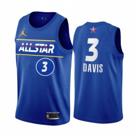 Maglia NBA Los Angeles Lakers Anthony Davis 3 2021 All-Star Jordan Brand Blu Swingman - Uomo